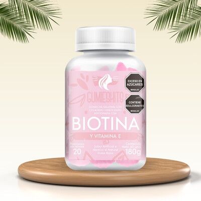 GOMAS DE GELATINA CON COLAGENO HIDROLIZADO ADICIONADA CON BIOTINA Y VITAMINA E